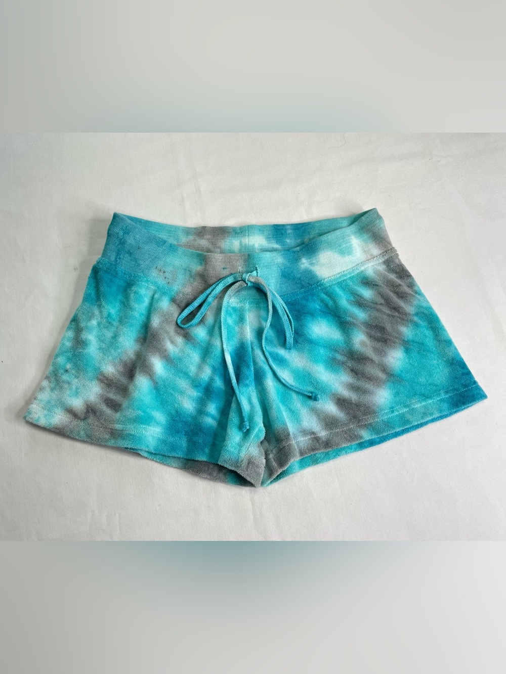 Hard Tail Turquoise Tie-Dye Drawstring Shorts